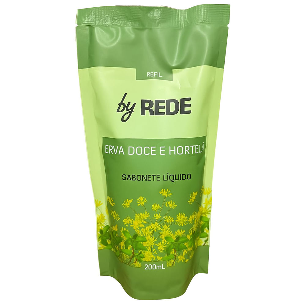Sabonete Líquido Refil By REDE Erva Doce Com Hortelã 200ml